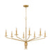 Myhouse Lighting Quoizel - ALEX5040BRG - Eight Light Chandelier - Alexander - Brushed Gold