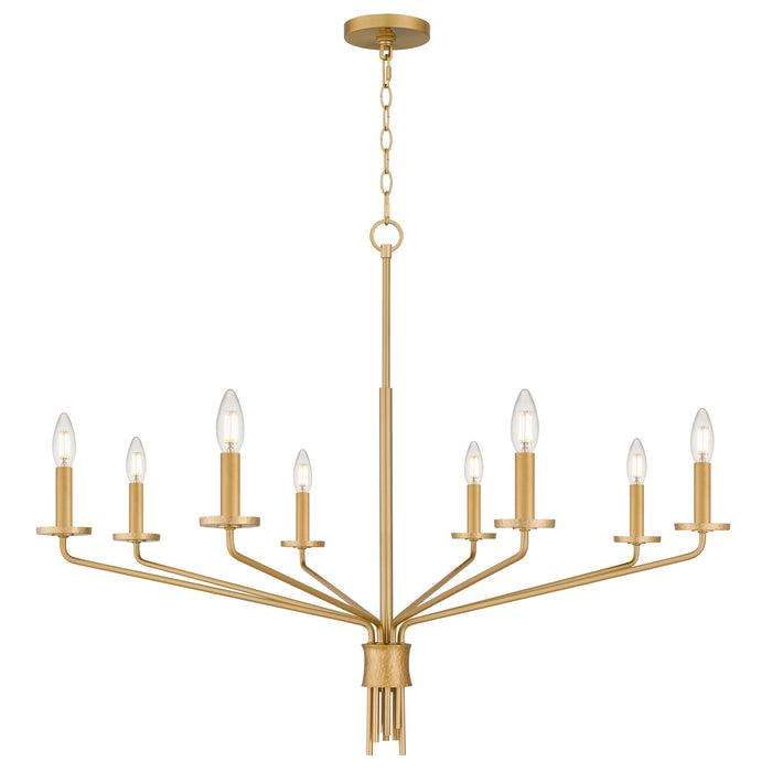 Myhouse Lighting Quoizel - ALEX5040BRG - Eight Light Chandelier - Alexander - Brushed Gold