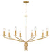 Myhouse Lighting Quoizel - ALEX5040BRG - Eight Light Chandelier - Alexander - Brushed Gold