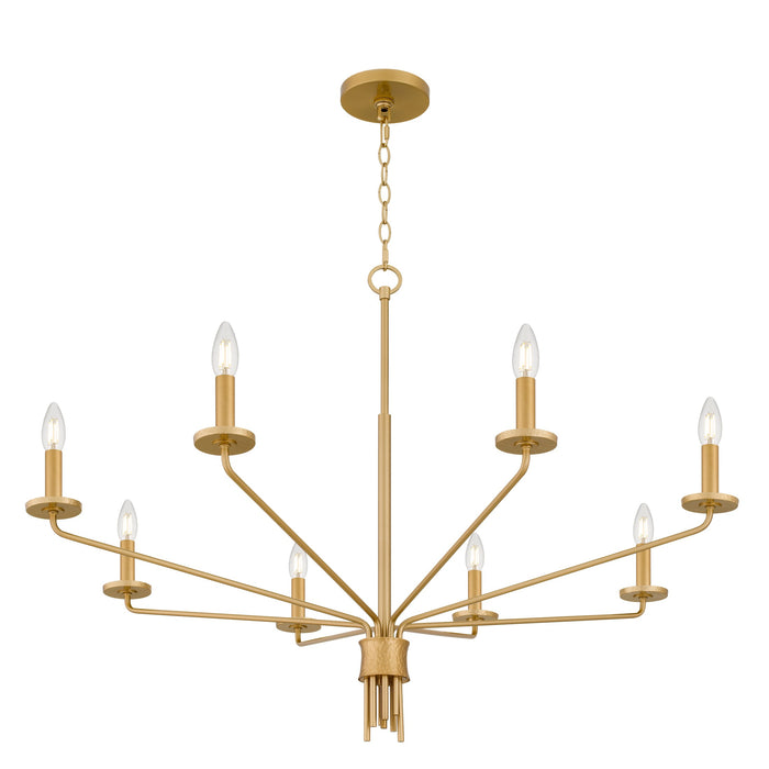 Myhouse Lighting Quoizel - ALEX5040BRG - Eight Light Chandelier - Alexander - Brushed Gold