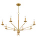 Myhouse Lighting Quoizel - ALEX5040BRG - Eight Light Chandelier - Alexander - Brushed Gold