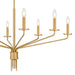 Myhouse Lighting Quoizel - ALEX5040BRG - Eight Light Chandelier - Alexander - Brushed Gold