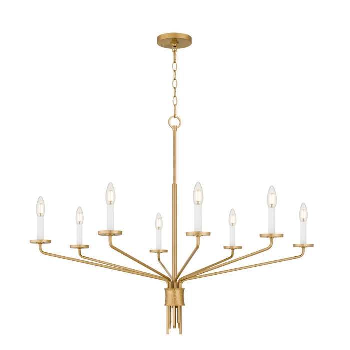 Myhouse Lighting Quoizel - ALEX5040BRG - Eight Light Chandelier - Alexander - Brushed Gold