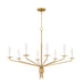 Myhouse Lighting Quoizel - ALEX5040BRG - Eight Light Chandelier - Alexander - Brushed Gold