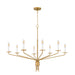 Myhouse Lighting Quoizel - ALEX5040BRG - Eight Light Chandelier - Alexander - Brushed Gold