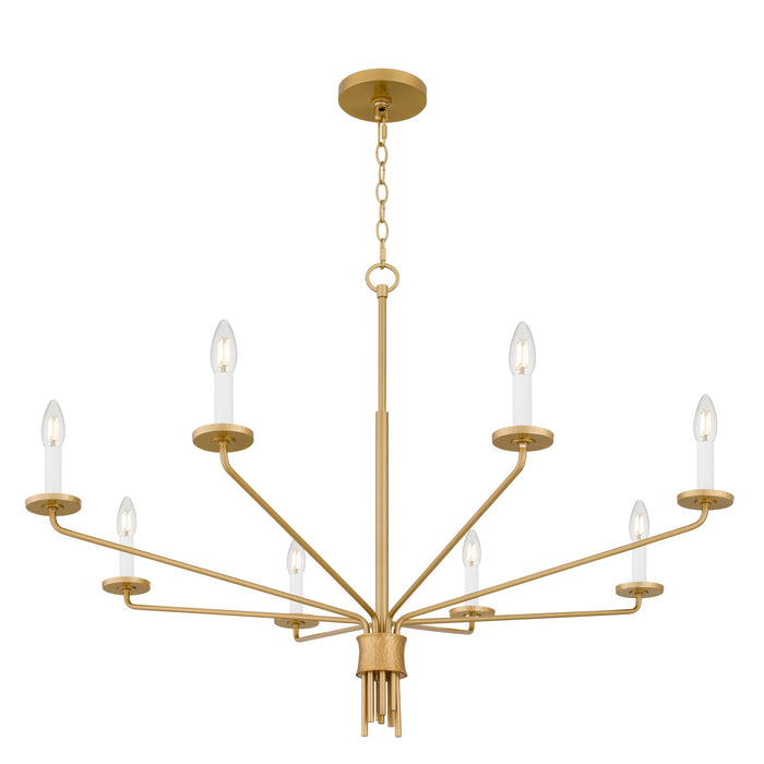 Myhouse Lighting Quoizel - ALEX5040BRG - Eight Light Chandelier - Alexander - Brushed Gold