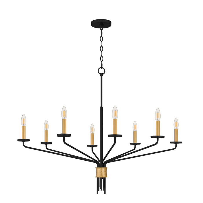 Myhouse Lighting Quoizel - ALEX5040MBK - Eight Light Chandelier - Alexander - Matte Black