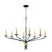 Myhouse Lighting Quoizel - ALEX5040MBK - Eight Light Chandelier - Alexander - Matte Black