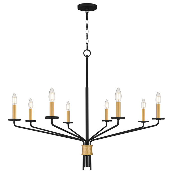 Myhouse Lighting Quoizel - ALEX5040MBK - Eight Light Chandelier - Alexander - Matte Black