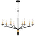Myhouse Lighting Quoizel - ALEX5040MBK - Eight Light Chandelier - Alexander - Matte Black