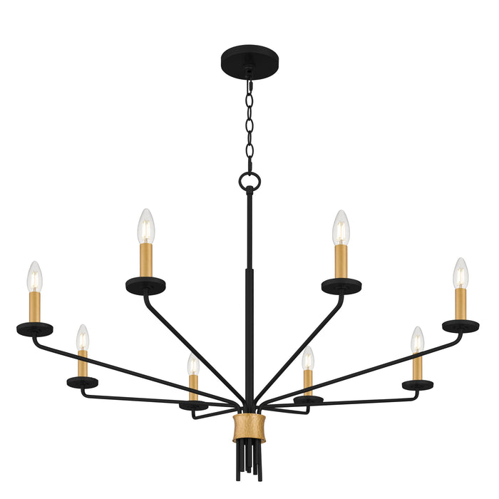 Myhouse Lighting Quoizel - ALEX5040MBK - Eight Light Chandelier - Alexander - Matte Black