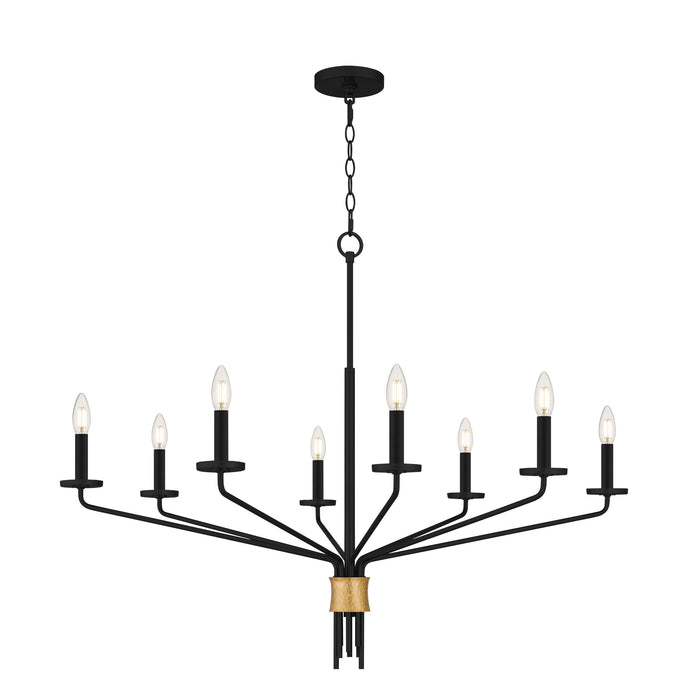 Myhouse Lighting Quoizel - ALEX5040MBK - Eight Light Chandelier - Alexander - Matte Black