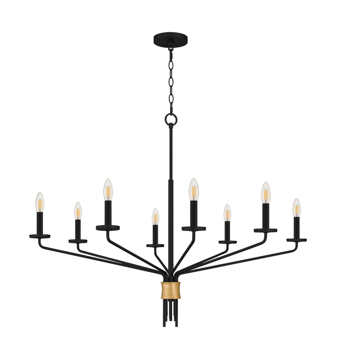 Myhouse Lighting Quoizel - ALEX5040MBK - Eight Light Chandelier - Alexander - Matte Black
