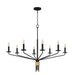 Myhouse Lighting Quoizel - ALEX5040MBK - Eight Light Chandelier - Alexander - Matte Black