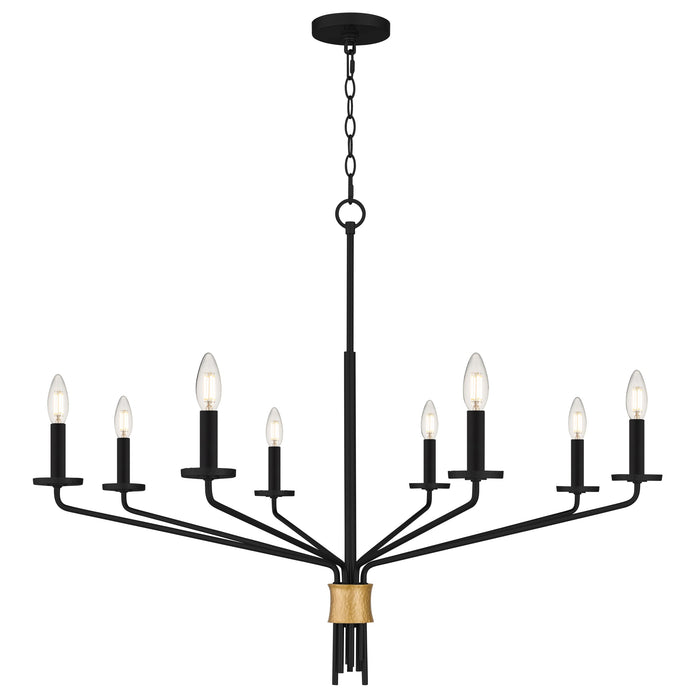 Myhouse Lighting Quoizel - ALEX5040MBK - Eight Light Chandelier - Alexander - Matte Black