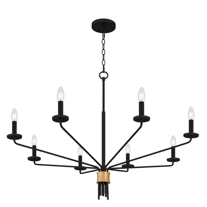 Myhouse Lighting Quoizel - ALEX5040MBK - Eight Light Chandelier - Alexander - Matte Black