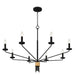 Myhouse Lighting Quoizel - ALEX5040MBK - Eight Light Chandelier - Alexander - Matte Black