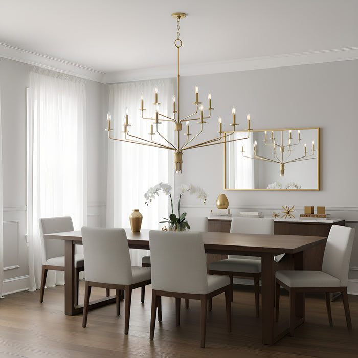 Myhouse Lighting Quoizel - ALEX5055BRG - 15 Light Chandelier - Alexander - Brushed Gold