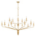 Myhouse Lighting Quoizel - ALEX5055BRG - 15 Light Chandelier - Alexander - Brushed Gold