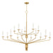 Myhouse Lighting Quoizel - ALEX5055BRG - 15 Light Chandelier - Alexander - Brushed Gold