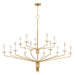 Myhouse Lighting Quoizel - ALEX5055BRG - 15 Light Chandelier - Alexander - Brushed Gold