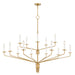 Myhouse Lighting Quoizel - ALEX5055BRG - 15 Light Chandelier - Alexander - Brushed Gold