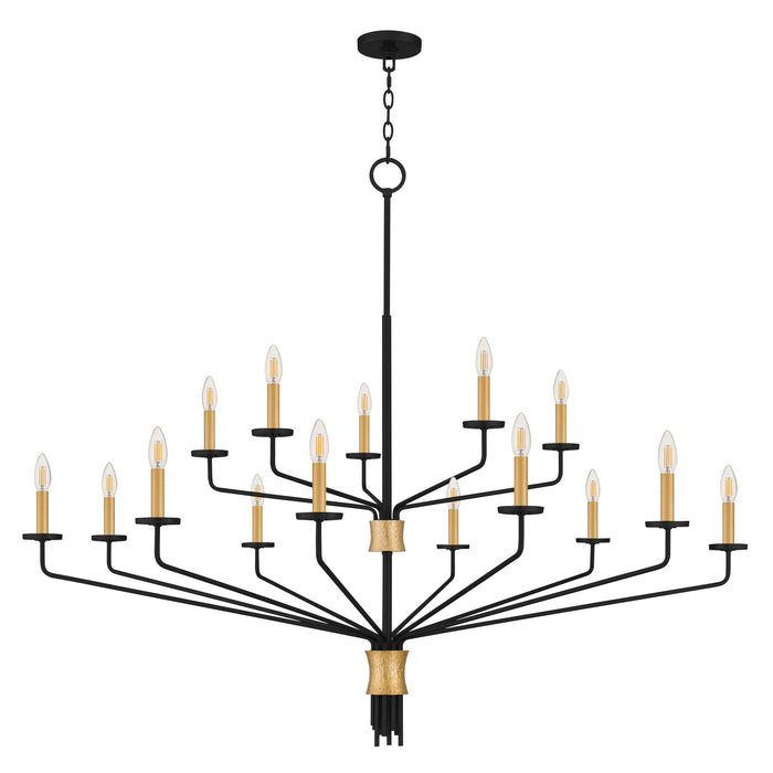 Myhouse Lighting Quoizel - ALEX5055MBK - 15 Light Chandelier - Alexander - Matte Black