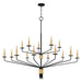 Myhouse Lighting Quoizel - ALEX5055MBK - 15 Light Chandelier - Alexander - Matte Black