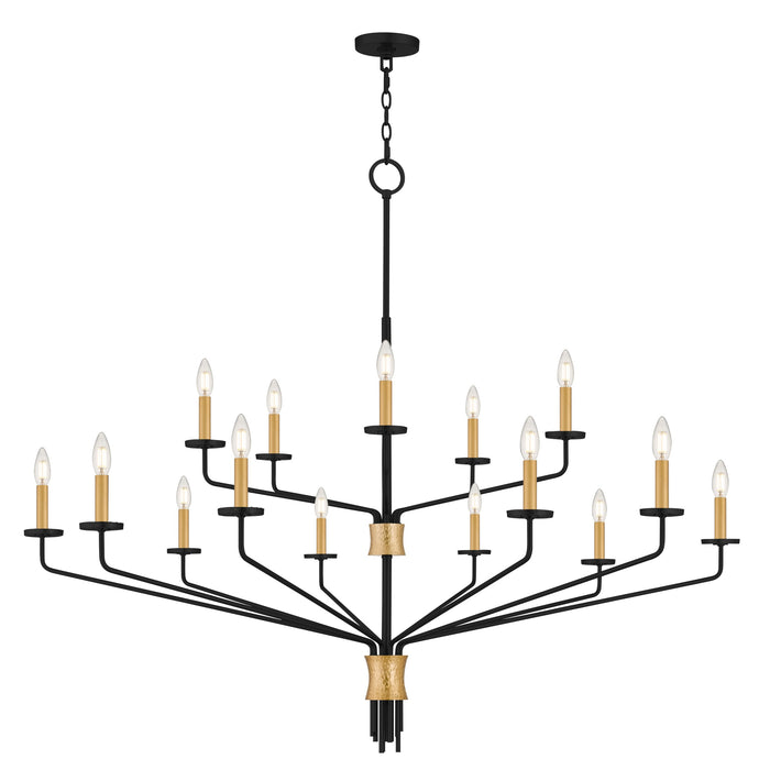 Myhouse Lighting Quoizel - ALEX5055MBK - 15 Light Chandelier - Alexander - Matte Black