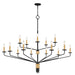 Myhouse Lighting Quoizel - ALEX5055MBK - 15 Light Chandelier - Alexander - Matte Black