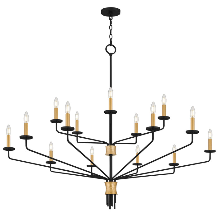 Myhouse Lighting Quoizel - ALEX5055MBK - 15 Light Chandelier - Alexander - Matte Black