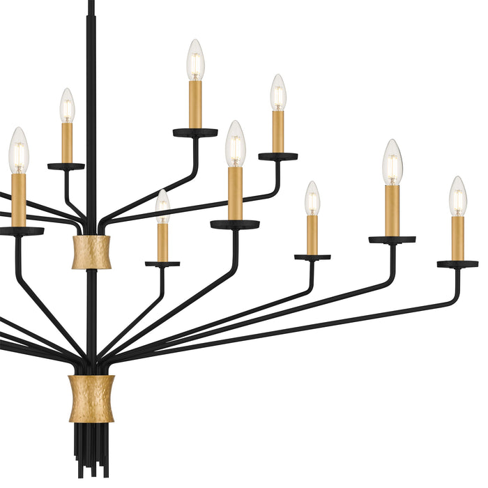 Myhouse Lighting Quoizel - ALEX5055MBK - 15 Light Chandelier - Alexander - Matte Black