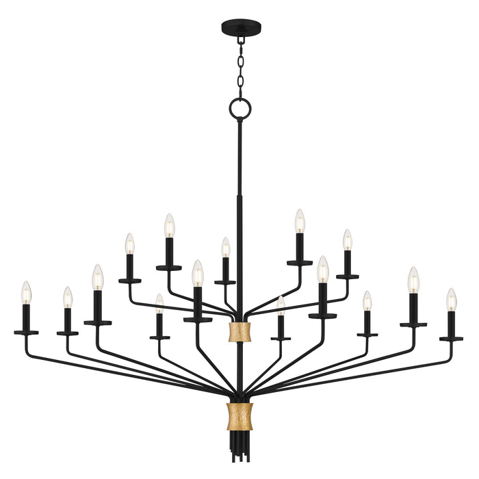 Myhouse Lighting Quoizel - ALEX5055MBK - 15 Light Chandelier - Alexander - Matte Black