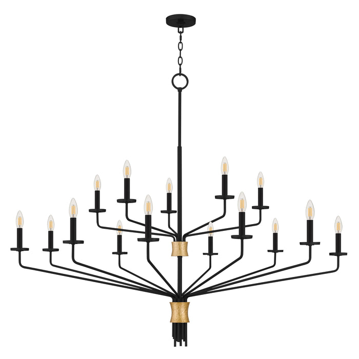 Myhouse Lighting Quoizel - ALEX5055MBK - 15 Light Chandelier - Alexander - Matte Black