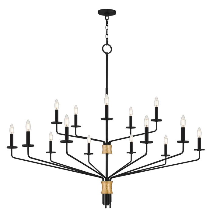 Myhouse Lighting Quoizel - ALEX5055MBK - 15 Light Chandelier - Alexander - Matte Black