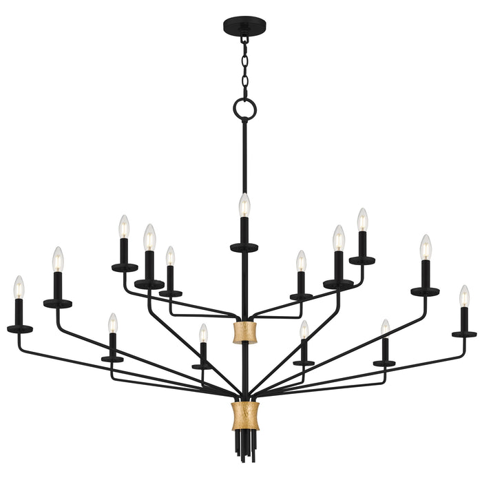 Myhouse Lighting Quoizel - ALEX5055MBK - 15 Light Chandelier - Alexander - Matte Black