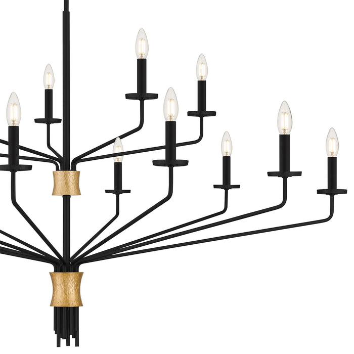 Myhouse Lighting Quoizel - ALEX5055MBK - 15 Light Chandelier - Alexander - Matte Black