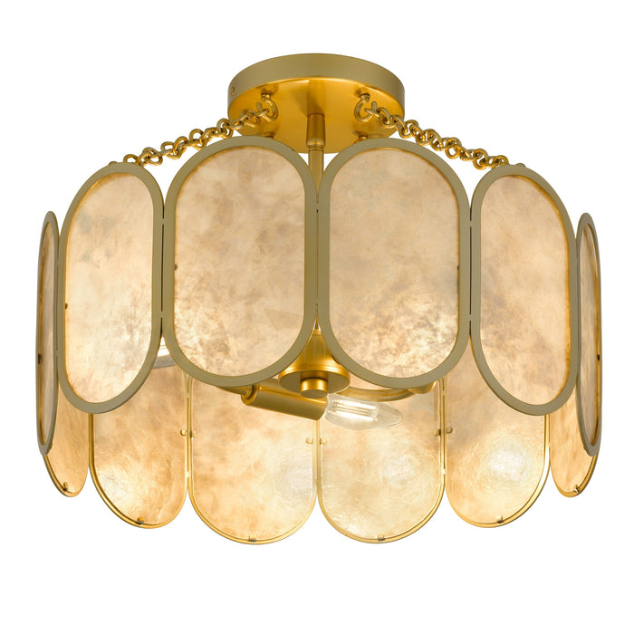Myhouse Lighting Quoizel - AMAL1716LG - Three Light Semi-Flush Mount - Amalia - Light Gold