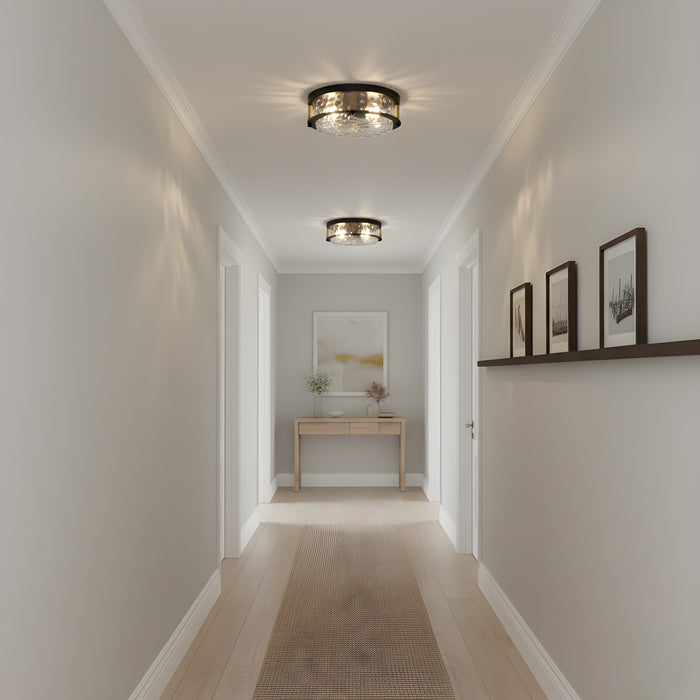 Myhouse Lighting Quoizel - BTC1616MBK - Three Light Flush Mount - Baltic - Matte Black