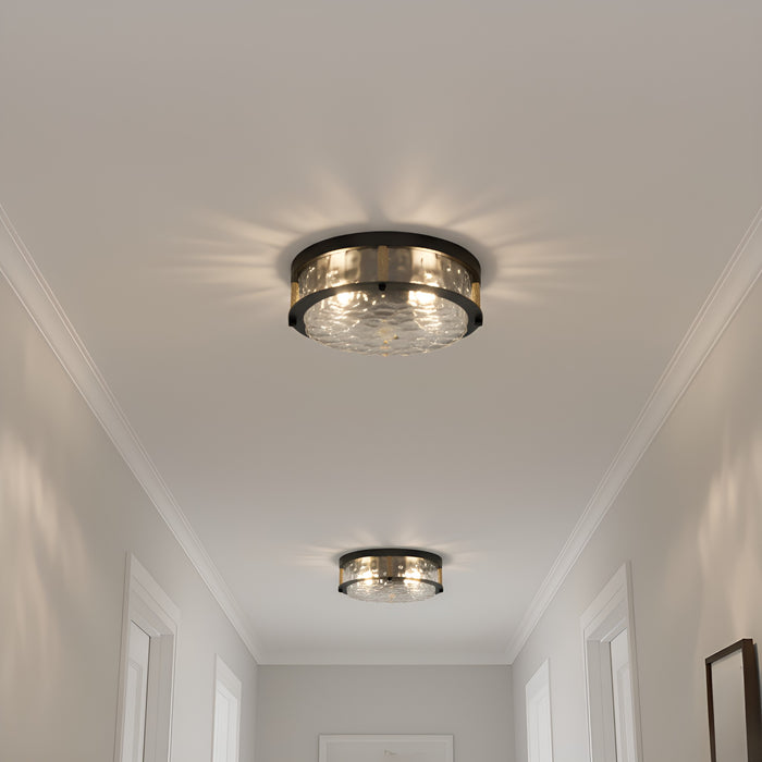 Myhouse Lighting Quoizel - BTC1616MBK - Three Light Flush Mount - Baltic - Matte Black