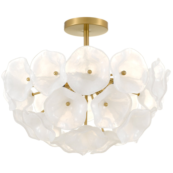 Myhouse Lighting Quoizel - AUD1718BRG - Four Light Semi-Flush Mount - Audrey - Brushed Gold