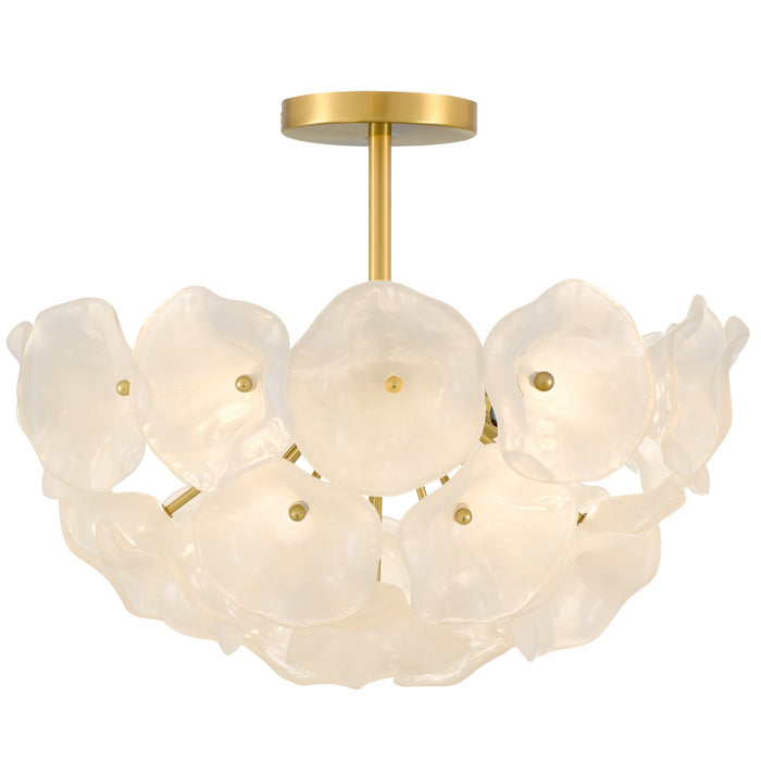 Myhouse Lighting Quoizel - AUD1718BRG - Four Light Semi-Flush Mount - Audrey - Brushed Gold