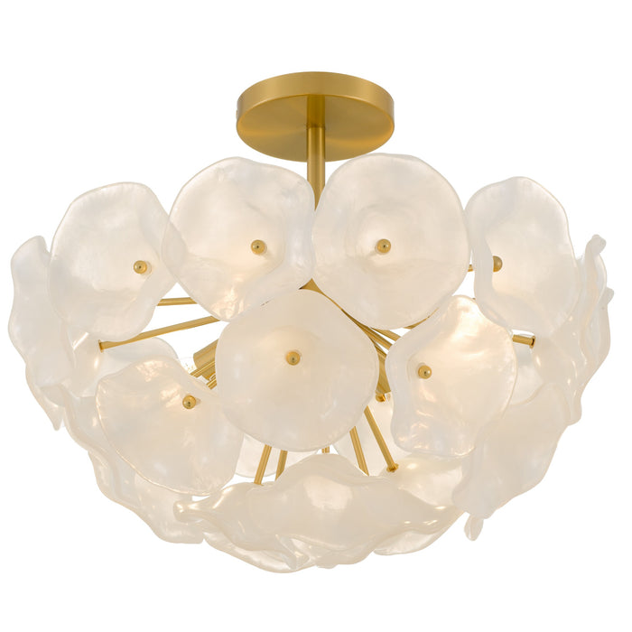 Myhouse Lighting Quoizel - AUD1718BRG - Four Light Semi-Flush Mount - Audrey - Brushed Gold