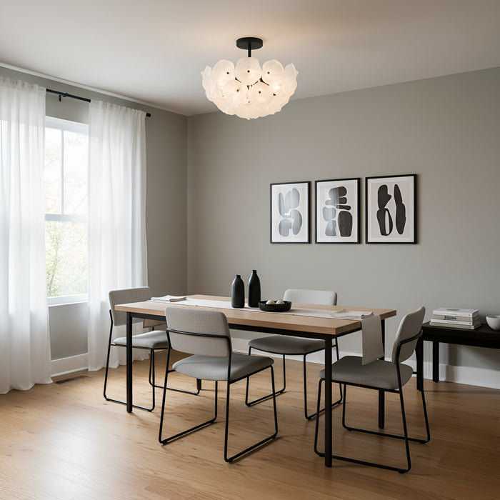 Myhouse Lighting Quoizel - AUD1718MBK - Four Light Semi-Flush Mount - Audrey - Matte Black