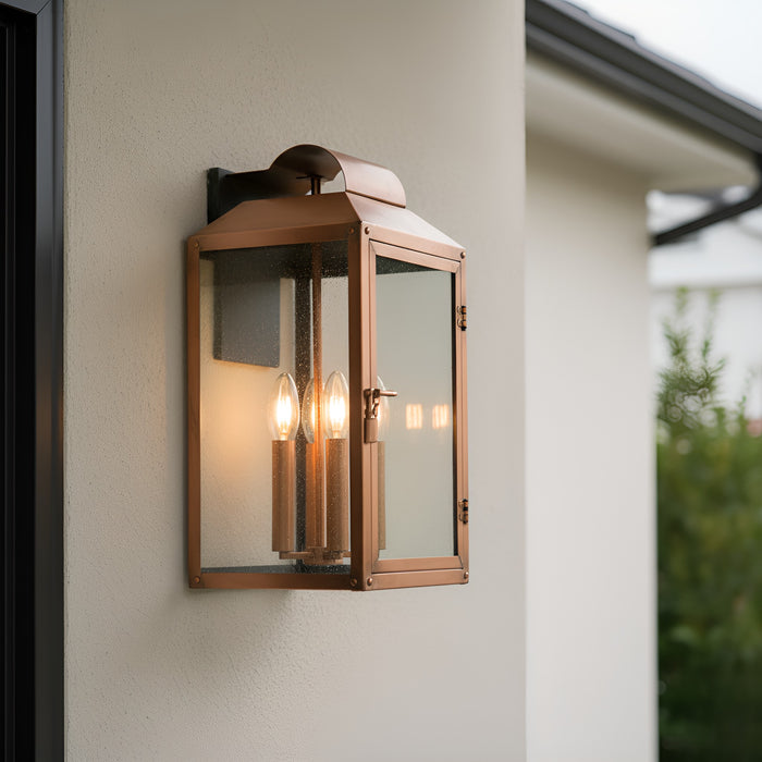 Myhouse Lighting Quoizel - BER8408AC - Two Light Outdoor Wall Lantern - Beryn - Aged Copper