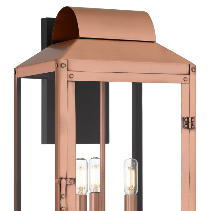 Myhouse Lighting Quoizel - BER8410AC - Three Light Outdoor Wall Lantern - Beryn - Aged Copper