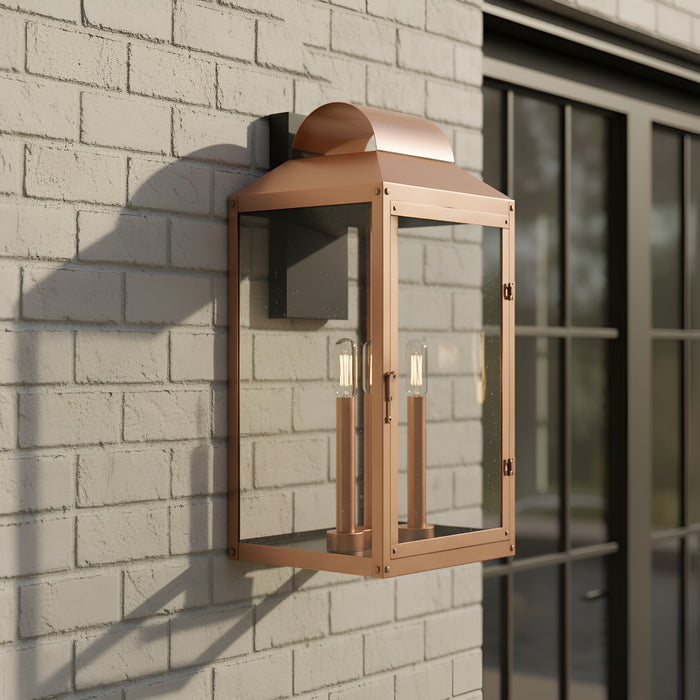 Myhouse Lighting Quoizel - BER8410AC - Three Light Outdoor Wall Lantern - Beryn - Aged Copper