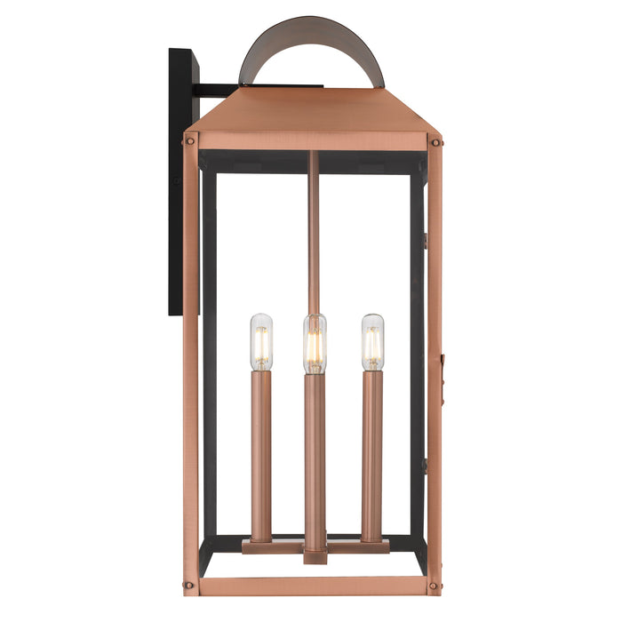 Myhouse Lighting Quoizel - BER8412AC - Four Light Outdoor Wall Lantern - Beryn - Aged Copper
