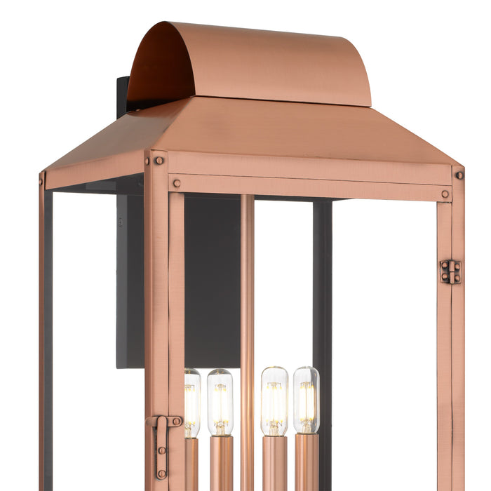 Myhouse Lighting Quoizel - BER8412AC - Four Light Outdoor Wall Lantern - Beryn - Aged Copper