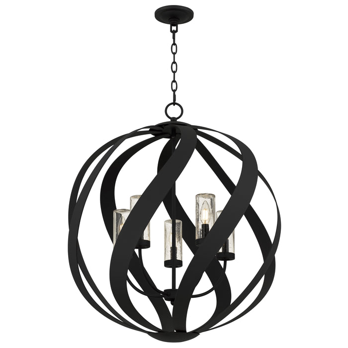 Myhouse Lighting Quoizel - BMS2826EK - Five Light Pendant - Blacksmith - Earth Black